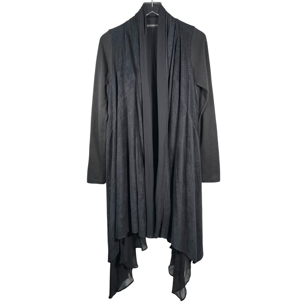 Kirrily Johnston Open Cardigan Sz 12 Long Sleeve Boho Asymmetric Hem *Read
